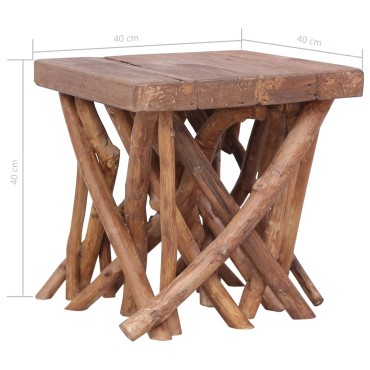 vidaXL Τραπέζι Σαλονιού Κορμός 40x40x40cm Μείγμα Ανακυκλωμένου Ξύλου 1 τεμ.