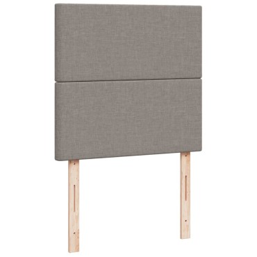 vidaXL Κρεβάτι Boxspring με Στρώμα Taupe 100x200cm Υφασμάτινο 1 τεμ. - Μονό