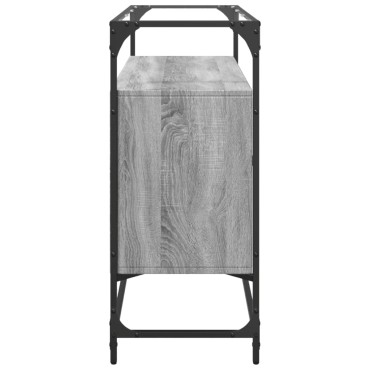 vidaXL Βοηθητικό Έπιπλο Γυάλ Επιφάνεια Γκρι Sonoma 98x35x81cm Επ Ξύλο 1 τεμ.