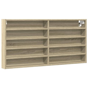 vidaXL Βιτρίνα Χρώμα Sonoma Δρυς 100x8,5x50cm από Επεξεργασμένο Ξύλο