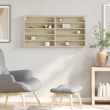 vidaXL Βιτρίνα Χρώμα Sonoma Δρυς 100x8,5x50cm από Επεξεργασμένο Ξύλο