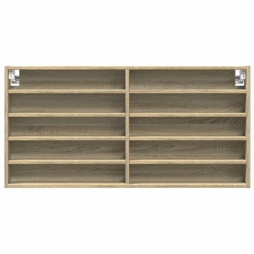 vidaXL Βιτρίνα Χρώμα Sonoma Δρυς 100x8,5x50cm από Επεξεργασμένο Ξύλο