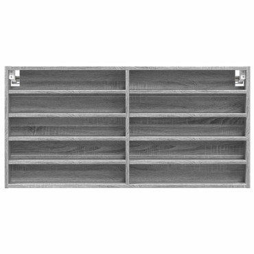 vidaXL Βιτρίνα Γκρι Sonoma 100x8,5x50cm από Επεξεργασμένο Ξύλο