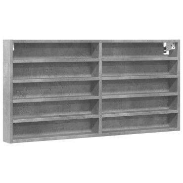 vidaXL Βιτρίνα Γκρι Σκυροδέματος 100x8,5x50cm από Επεξεργασμένο Ξύλο