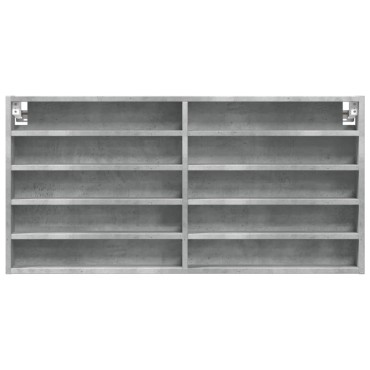vidaXL Βιτρίνα Γκρι Σκυροδέματος 100x8,5x50cm από Επεξεργασμένο Ξύλο