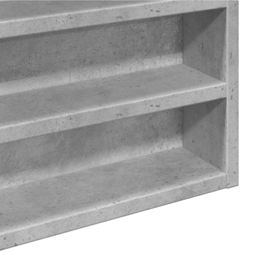 vidaXL Βιτρίνα Γκρι Σκυροδέματος 100x8,5x50cm από Επεξεργασμένο Ξύλο
