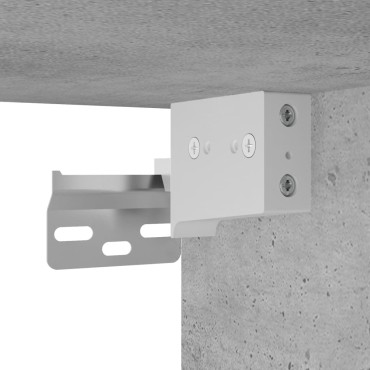 vidaXL Βιτρίνα Γκρι Σκυροδέματος 100x8,5x50cm από Επεξεργασμένο Ξύλο