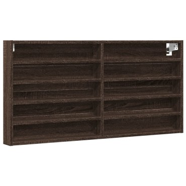 vidaXL Βιτρίνα Καφέ Δρυς 100x8,5x50cm από Επεξεργασμένο Ξύλο