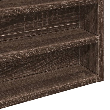 vidaXL Βιτρίνα Καφέ Δρυς 100x8,5x50cm από Επεξεργασμένο Ξύλο