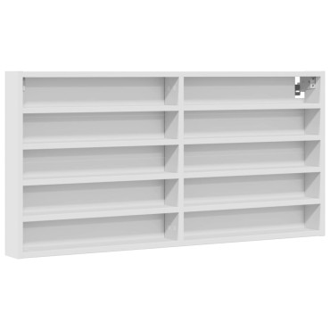 vidaXL Ραφιέρα Λευκή 100x8,5x50cm από Επεξεργασμένο Ξύλο 1 τεμ.