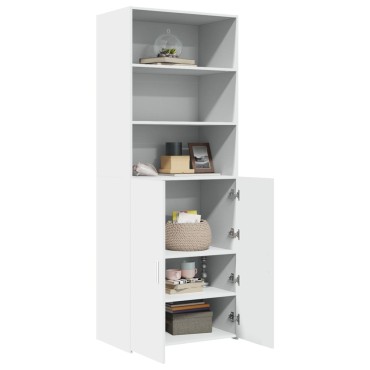 vidaXL Ντουλάπι Λευκό 70x42,5x185cm Επεξεργασμένο Ξύλο 1 τεμ.