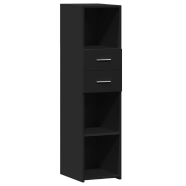 vidaXL Ντουλάπι Μαύρο 30x42,5x124cm από Επεξεργασμένο Ξύλο 1 τεμ.