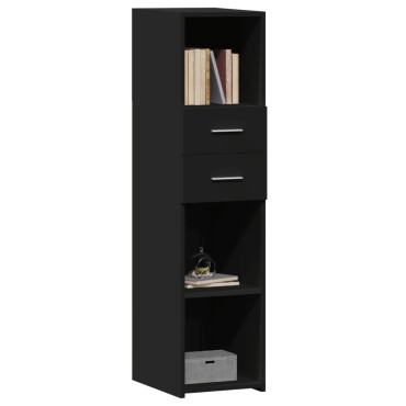 vidaXL Ντουλάπι Μαύρο 30x42,5x124cm από Επεξεργασμένο Ξύλο 1 τεμ.