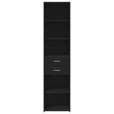 vidaXL Ντουλάπι Μαύρο 45x42,5x185cm από Επεξεργασμένο Ξύλο 1 τεμ.