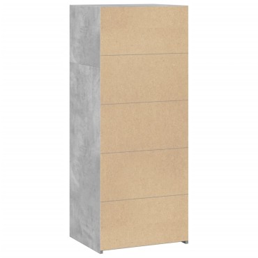vidaXL Ντουλάπι Γκρι Σκυροδέματος 50x41x124cm από Επεξεργασμένο Ξύλο 1 τεμ.