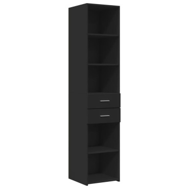 vidaXL Ντουλάπι Μαύρο 40x42,5x185cm από Επεξεργασμένο Ξύλο 1 τεμ.