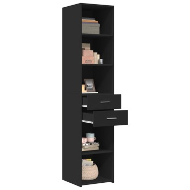 vidaXL Ντουλάπι Μαύρο 40x42,5x185cm από Επεξεργασμένο Ξύλο 1 τεμ.