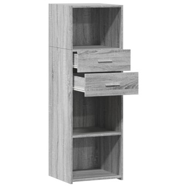 vidaXL Ντουλάπι Γκρι Sonoma 40x42,5x124cm από Επεξεργασμένο Ξύλο 1 τεμ.
