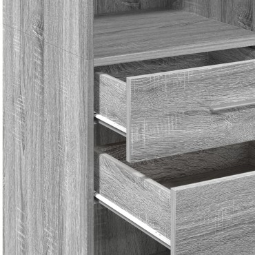 vidaXL Ντουλάπι Γκρι Sonoma 40x42,5x124cm από Επεξεργασμένο Ξύλο 1 τεμ.