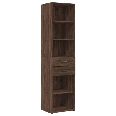 vidaXL Ντουλάπι Καφέ Δρυς 45x42,5x185cm από Επεξεργασμένο Ξύλο 1 τεμ.