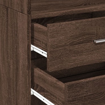 vidaXL Ντουλάπι Καφέ Δρυς 45x42,5x185cm από Επεξεργασμένο Ξύλο 1 τεμ.