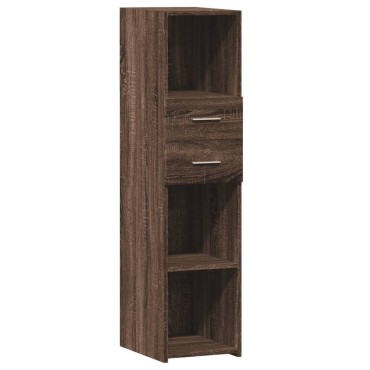 vidaXL Ντουλάπι Καφέ Δρυς 30x42,5x124cm από Επεξεργασμένο Ξύλο 1 τεμ.