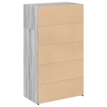 vidaXL Ντουλάπι Γκρι Sonoma 70x41x124cm από Επεξεργασμένο Ξύλο 1 τεμ.