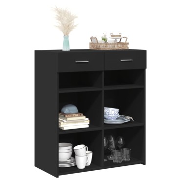vidaXL Ντουλάπι Μαύρη 80x42,5x93cm από Επεξεργασμένο Ξύλο 1 τεμ.