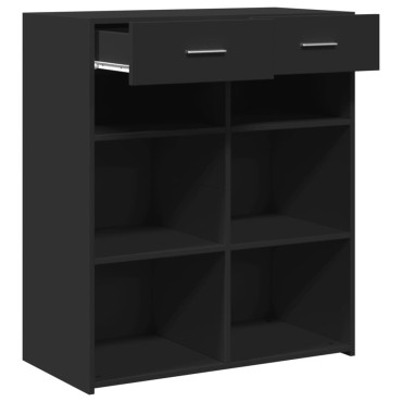 vidaXL Ντουλάπι Μαύρη 80x42,5x93cm από Επεξεργασμένο Ξύλο 1 τεμ.