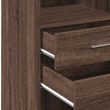 vidaXL Ντουλάπι Καφέ Δρυς 45x42,5x124cm από Επεξεργασμένο Ξύλο 1 τεμ.
