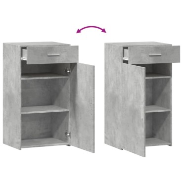 vidaXL Ντουλάπι Γκρι Σκυροδέματος 50x42,5x93cm Επεξεργασμένο Ξύλο 1 τεμ.
