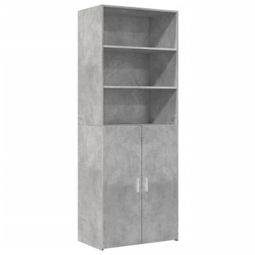 vidaXL Ντουλάπι Γκρι Σκυροδέματος 70x42,5x185cm Επεξεργασμένο Ξύλο 1 τεμ.