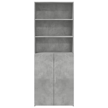 vidaXL Ντουλάπι Γκρι Σκυροδέματος 70x42,5x185cm Επεξεργασμένο Ξύλο 1 τεμ.