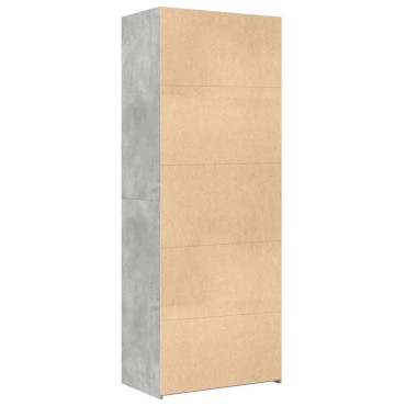 vidaXL Ντουλάπι Γκρι Σκυροδέματος 70x42,5x185cm Επεξεργασμένο Ξύλο 1 τεμ.