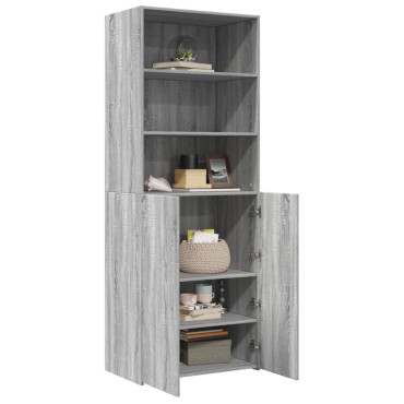 vidaXL Ντουλάπι Γκρι Sonoma 70x42,5x185cm από Επεξεργασμένο Ξύλο 1 τεμ.