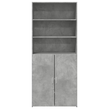 vidaXL Ντουλάπι Γκρι Σκυροδέματος 80x42,5x185cm Επεξεργασμένο Ξύλο 1 τεμ.
