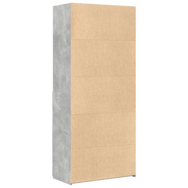 vidaXL Ντουλάπι Γκρι Σκυροδέματος 80x42,5x185cm Επεξεργασμένο Ξύλο 1 τεμ.