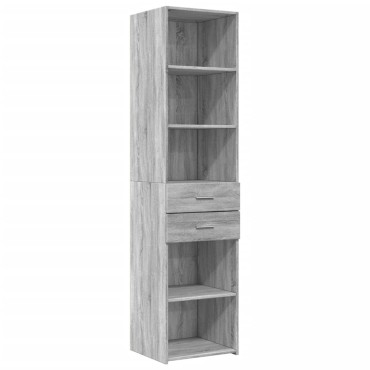 vidaXL Ντουλάπι Γκρι Sonoma 45x42,5x185cm από Επεξεργασμένο Ξύλο 1 τεμ.