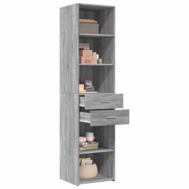 vidaXL Ντουλάπι Γκρι Sonoma 45x42,5x185cm από Επεξεργασμένο Ξύλο 1 τεμ.