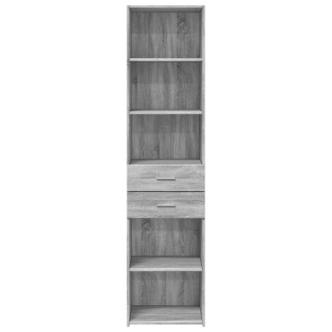 vidaXL Ντουλάπι Γκρι Sonoma 45x42,5x185cm από Επεξεργασμένο Ξύλο 1 τεμ.