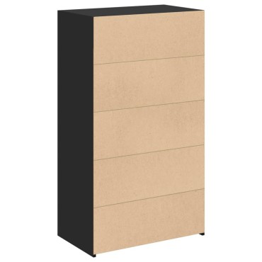 vidaXL Ντουλάπι Μαύρο 70x41x124cm από Επεξεργασμένο Ξύλο 1 τεμ.