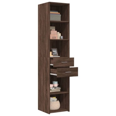 vidaXL Ντουλάπι Καφέ Δρυς 40x42,5x185cm από Επεξεργασμένο Ξύλο 1 τεμ.