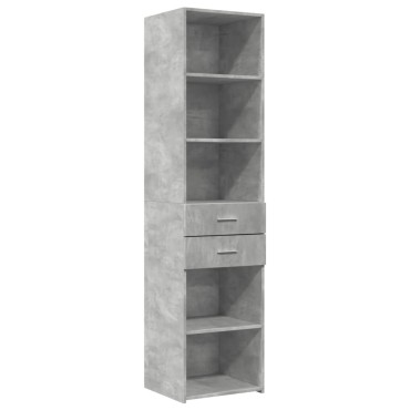 vidaXL Ντουλάπι Γκρι Σκυροδέματος 45x42,5x185cm Επεξεργασμένο Ξύλο 1 τεμ.