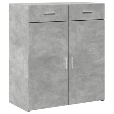 vidaXL Ντουλάπι Γκρι Σκυροδέματος 80x42,5x93cm Επεξεργασμένο Ξύλο 1 τεμ.
