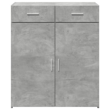 vidaXL Ντουλάπι Γκρι Σκυροδέματος 80x42,5x93cm Επεξεργασμένο Ξύλο 1 τεμ.