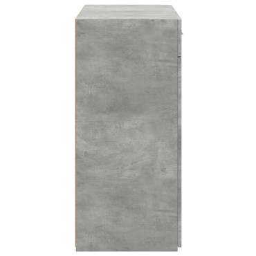 vidaXL Ντουλάπι Γκρι Σκυροδέματος 80x42,5x93cm Επεξεργασμένο Ξύλο 1 τεμ.