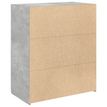 vidaXL Ντουλάπι Γκρι Σκυροδέματος 80x42,5x93cm Επεξεργασμένο Ξύλο 1 τεμ.