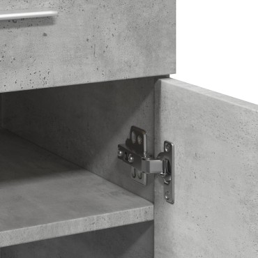 vidaXL Ντουλάπι Γκρι Σκυροδέματος 80x42,5x93cm Επεξεργασμένο Ξύλο 1 τεμ.