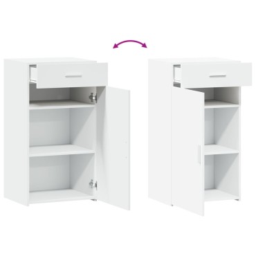 vidaXL Συρταριέρα Λευκή 50x42,5x93cm από Επεξεργασμένο Ξύλο 1 τεμ.