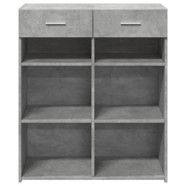 vidaXL Ντουλάπι Γκρι Σκυροδέματος 80x42,5x93cm Επεξεργασμένο Ξύλο 1 τεμ.